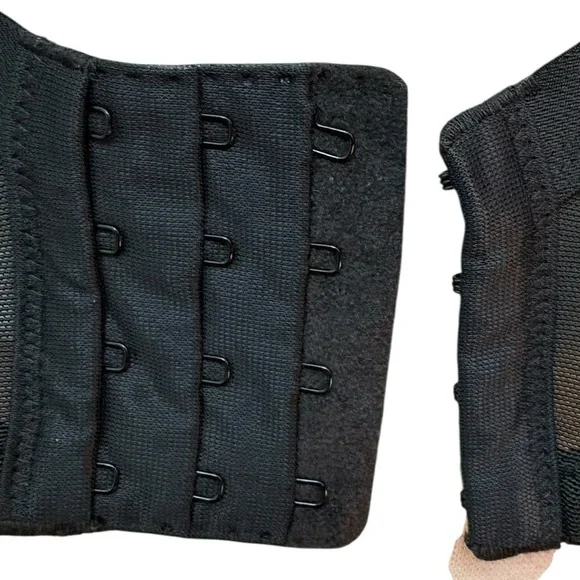 Cacique Black Pink Lightly Lined French Balconette Lace Padded underwire Bra - Picture 5 of 8